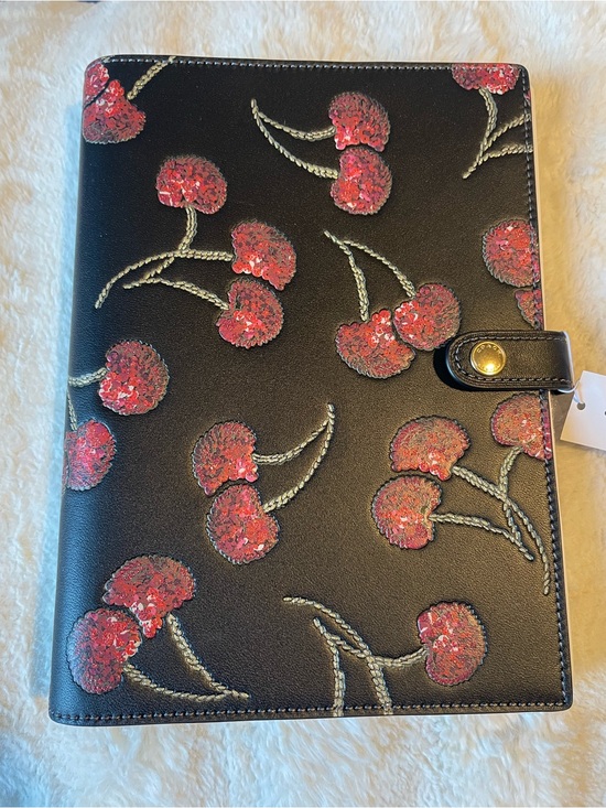 Coach Accessories - Coach Notebook with Black with Red Sequin Cherry Design